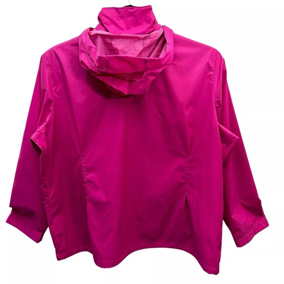 Columbia Women's Waterproof Rain Jacket Size 3X Fuchsia Hooded Lightweight - Picture 4 of 6